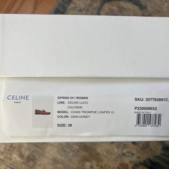 CELINE Luco Loafers in Chain Triomphe - Picture 2 of 5